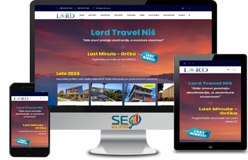 Kompletna SEO optimizacija Lord Travel sajta, turističke agencije